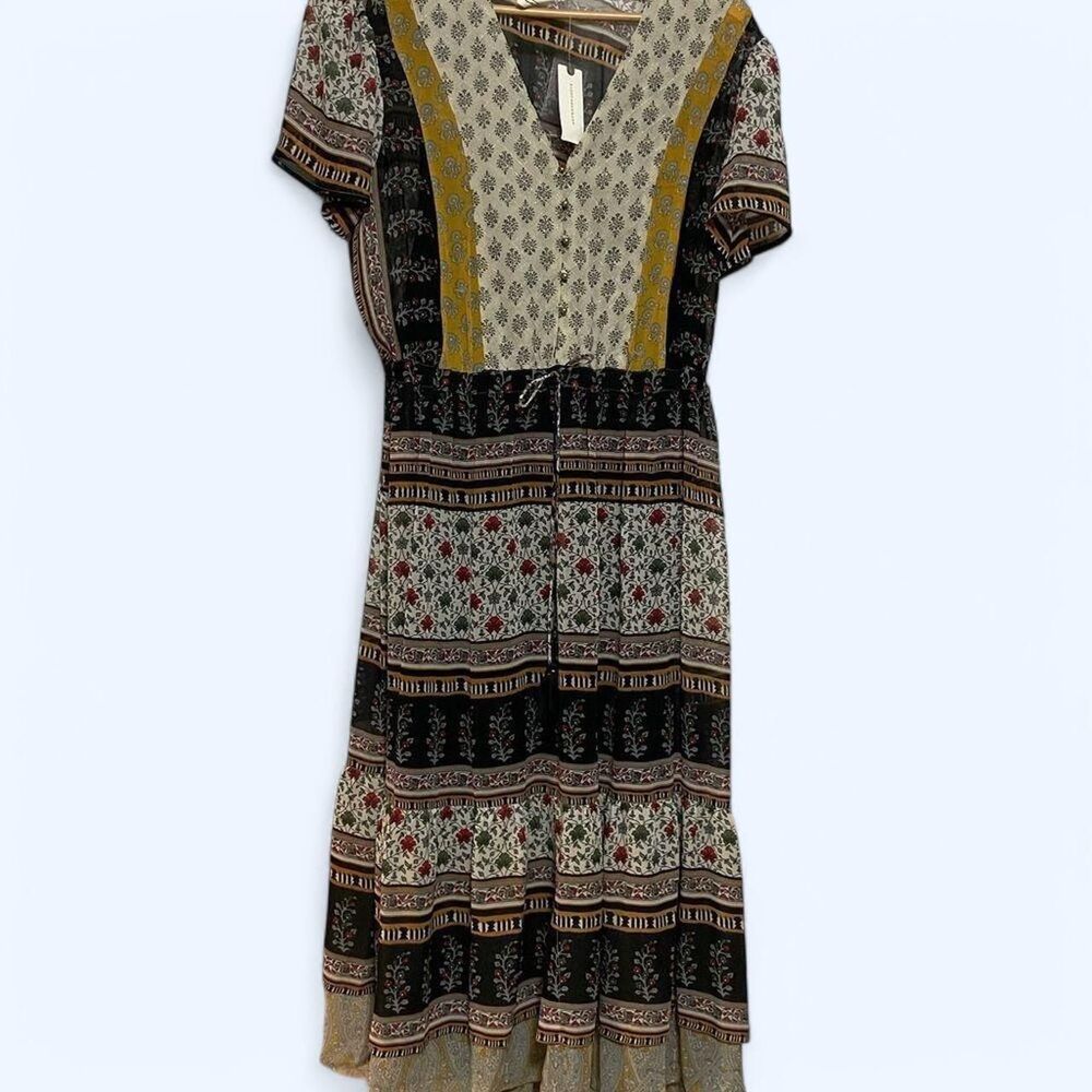 Anthropologie Boho Midi Dress - NWT - Size L - Picture 2 of 8
